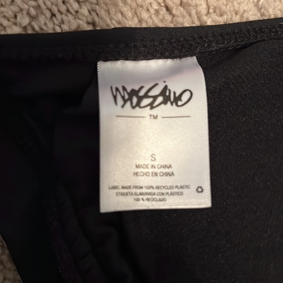 black bikini top, cross cross back, tie back, great condition! - Picture 3 of 3